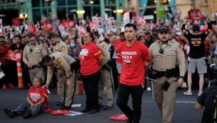 Las Vegas Strip Protest Leads to Arrest of 75 Union Members