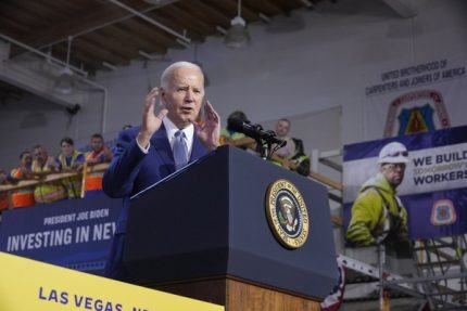 Joe Biden Las Vegas Visit Focus on High-Speed Train, UNLV Shooting Victims