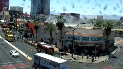 Vacant Building Catches Fire Near Las Vegas Strip, Smoke Seen Near the Strat Casino