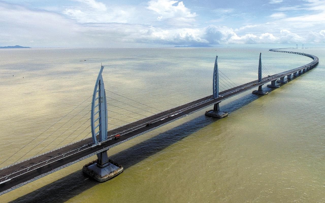 China Unveils World’s Longest Sea Bridge, Linking Macau to Hong Kong