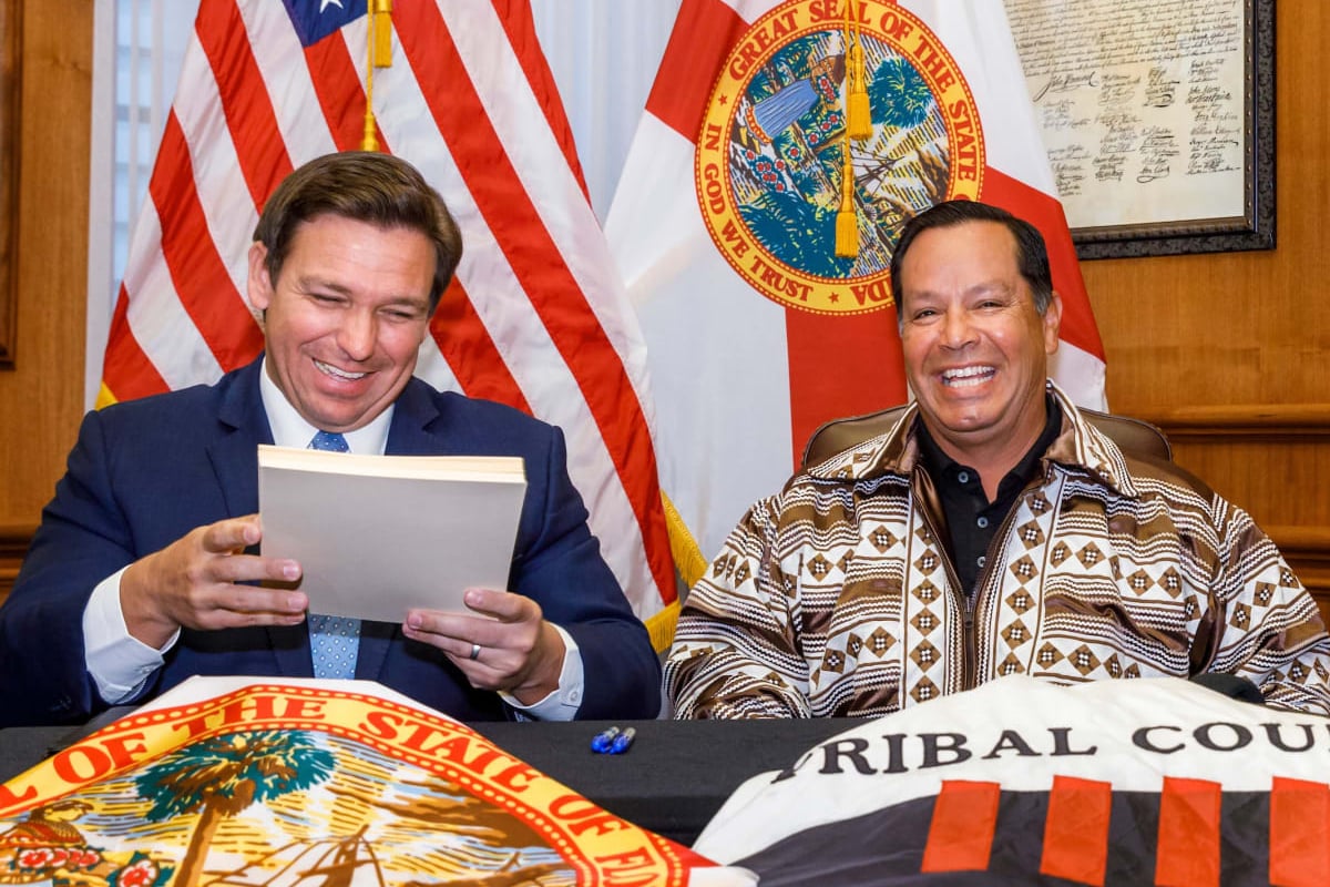 Seminole Tribe Gives $1M to Florida Gov. DeSantis PAC, Follows New Gaming Compact